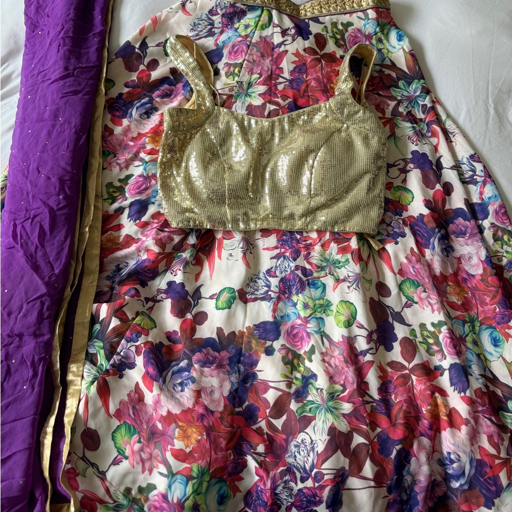 Indian floral lehenga choli
